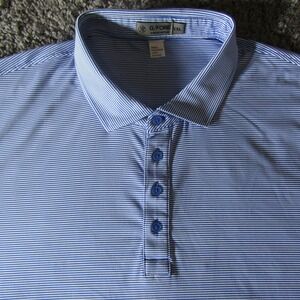 G/Fore Polo Shirt Mens 2XL Feeder Stripe Golf Performance Outdoors Breathable